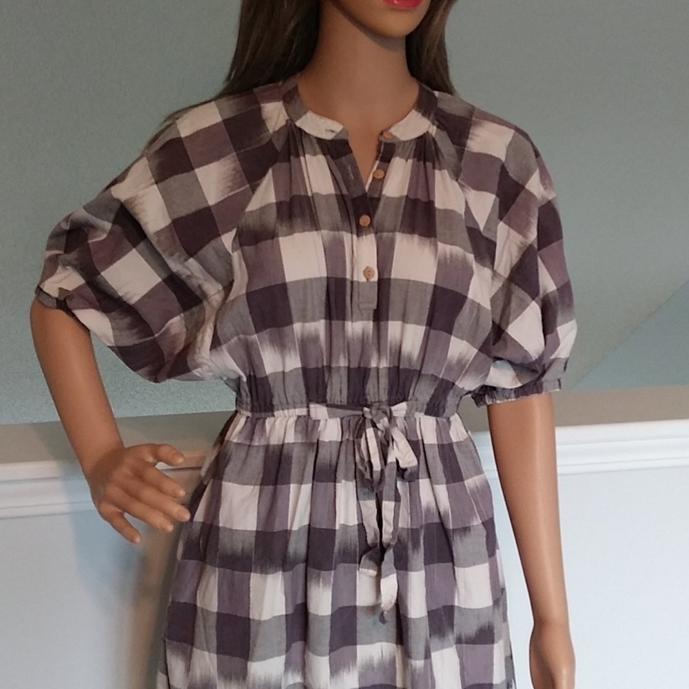 Steven Alan Authentic bleeding plaid‎ shirt dress - Picture 2 of 15